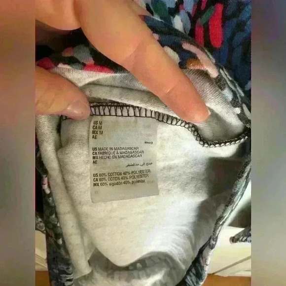 Women’s long sleeve turtleneck shirt by Karen Scott multicolor abstract size M - Picture 5 of 12